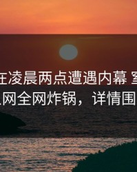 主持人在凌晨两点遭遇内幕 窒息，秀人网全网炸锅，详情围观